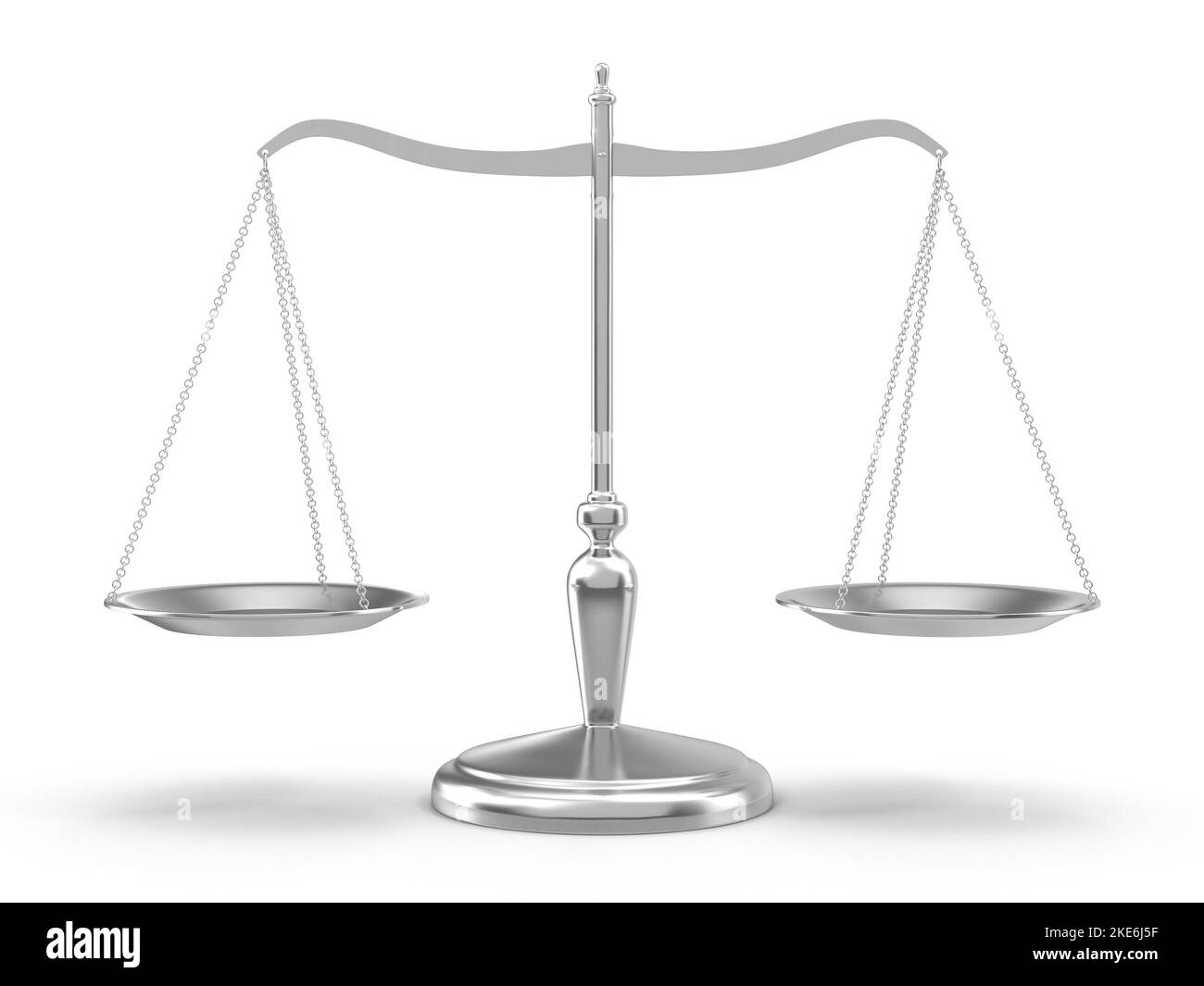 Chrome Antique Measuring Device , è un'immagine generata da un computer con rendering 3D. Isolato su bianco. Foto Stock