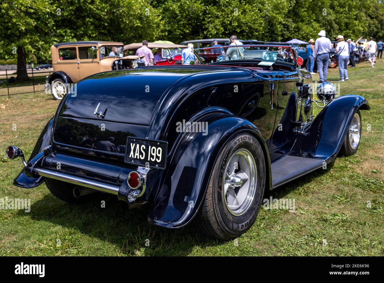 32 Ford hot Rod ‘XAS 199’ in mostra all’American Auto Club Rally of the Giants, tenutosi a Blenheim Palace il 10th luglio 2022 Foto Stock