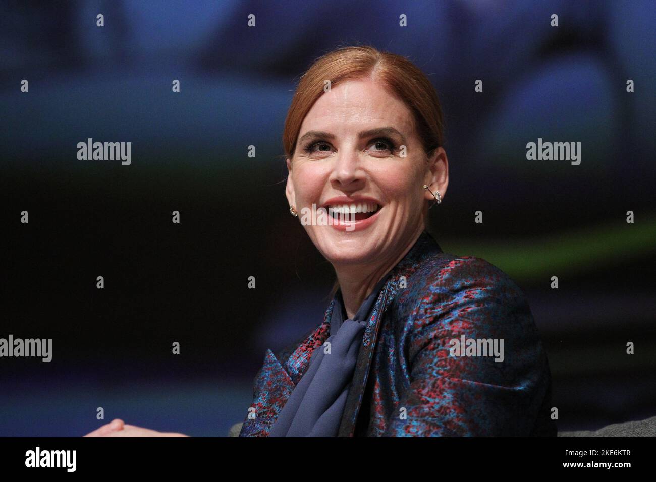 L'attrice STATUNITENSE SARAH RAFFERTY partecipa alla seconda edizione del concorso "Change Makers – Fashion: The Road Ahead for Vogue Greece" presso la sala concerti di Atene. Foto Stock