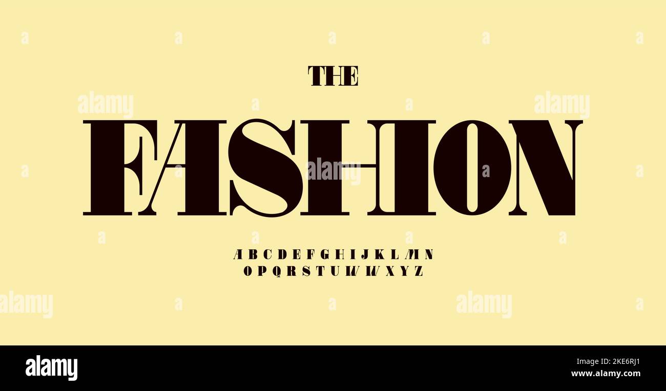 Contrasty carattere elegante grassetto, alfabeto di classe umanista, fantasia neo antico typeset per il titolo della rivista, carta da matrimonio, marchio di moda logo, ristorante Illustrazione Vettoriale