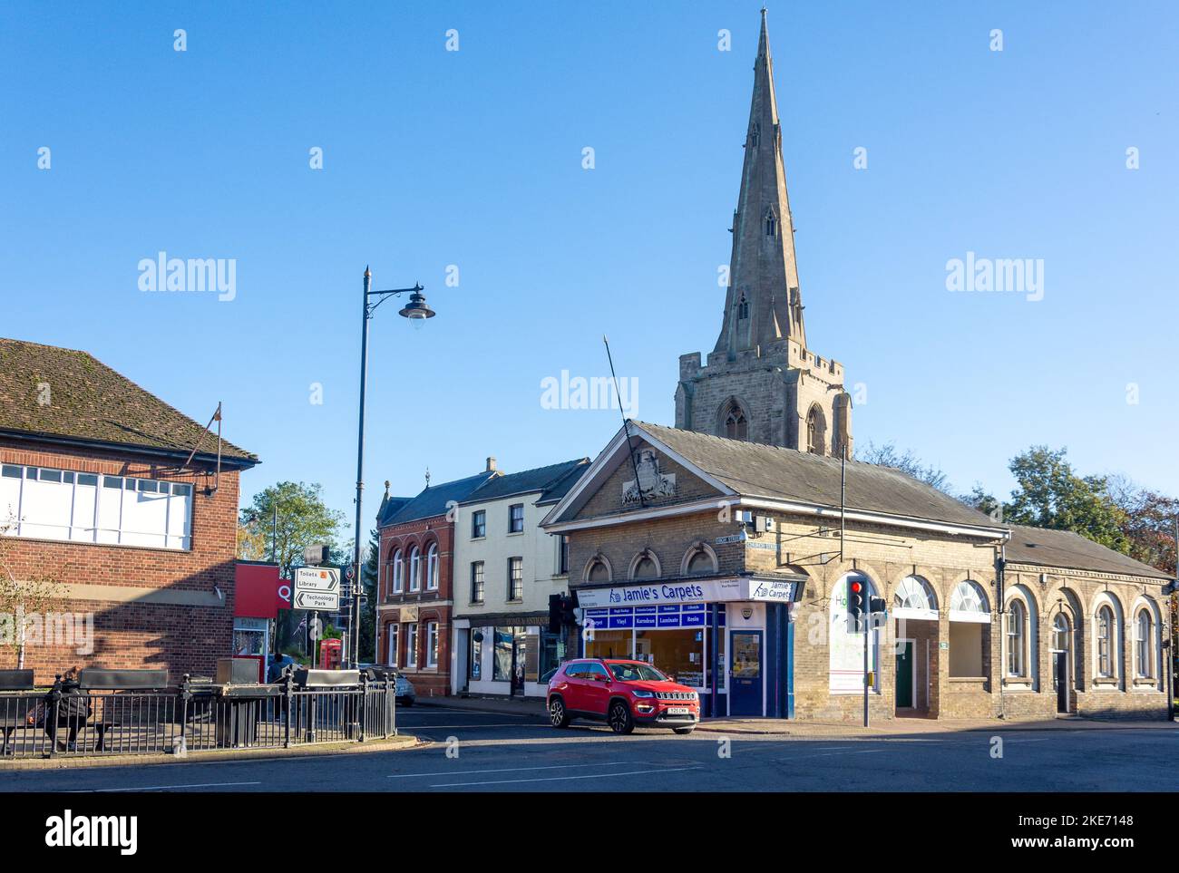 All Saints Church, High Street, Holbeach, Lincolnshire, Inghilterra, Regno Unito Foto Stock
