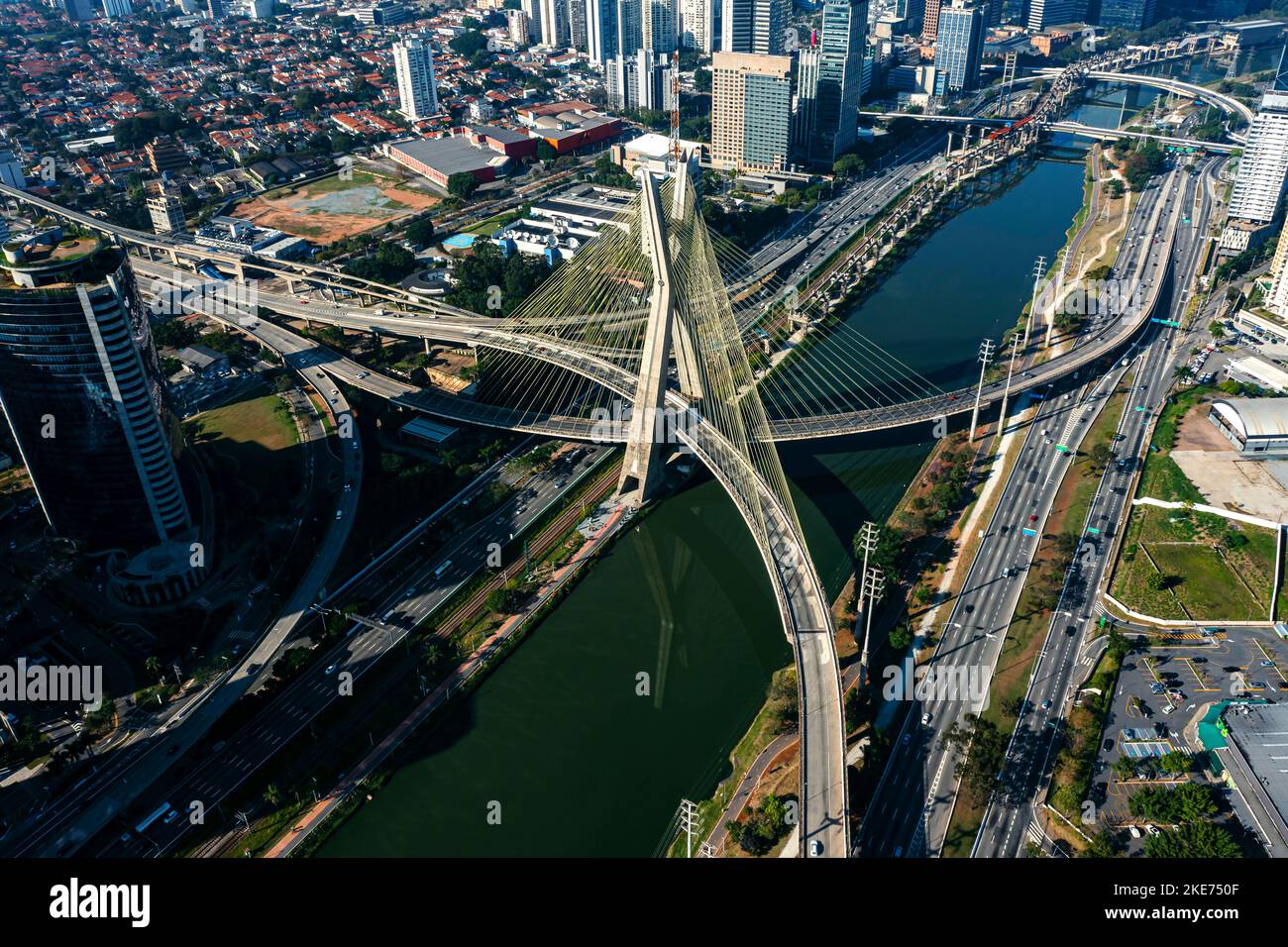 Ponte di sospensione. Foto Stock