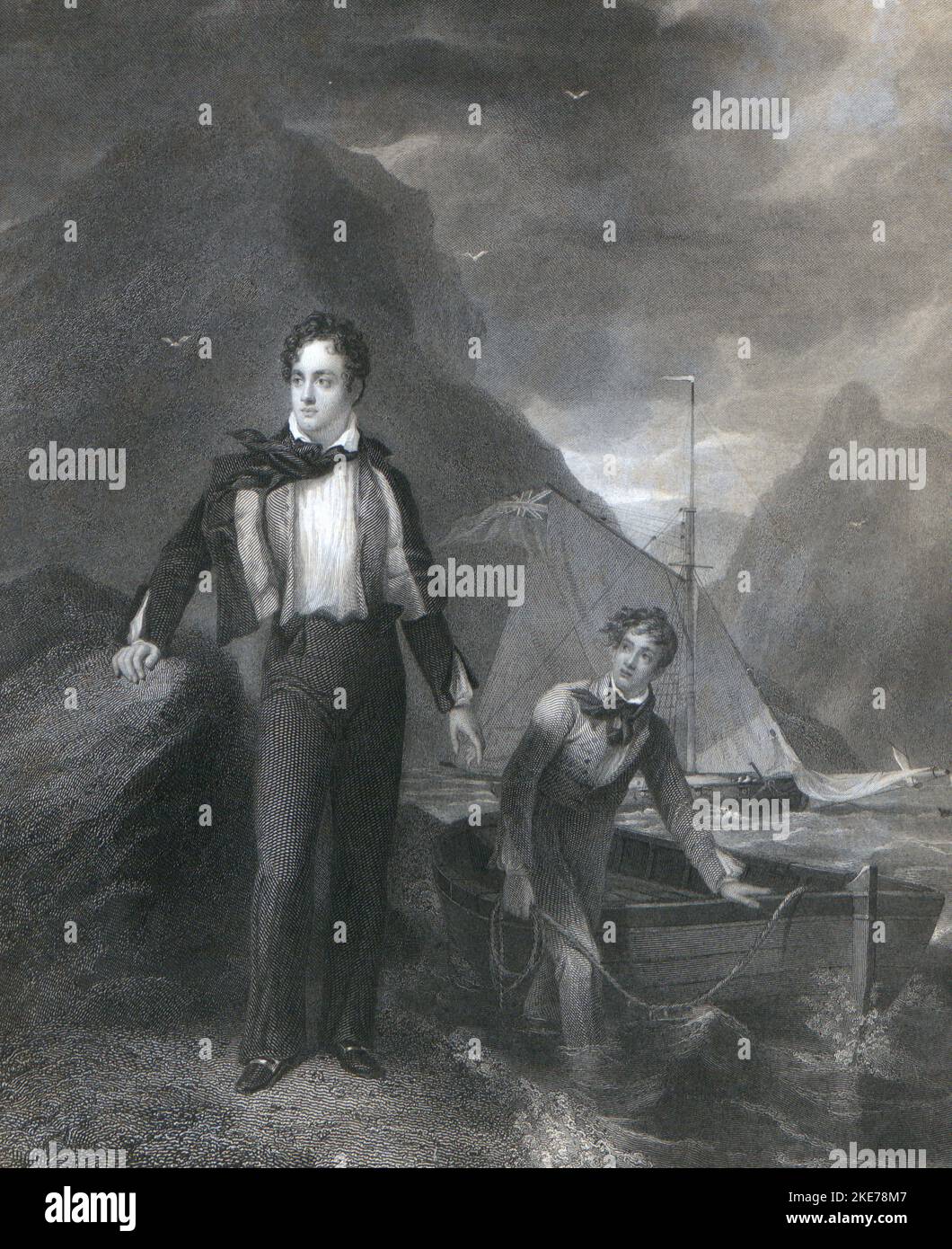 George Gordon Byron, 6th barone Byron (1788 – 1824), Lord Byron, poeta inglese Foto Stock