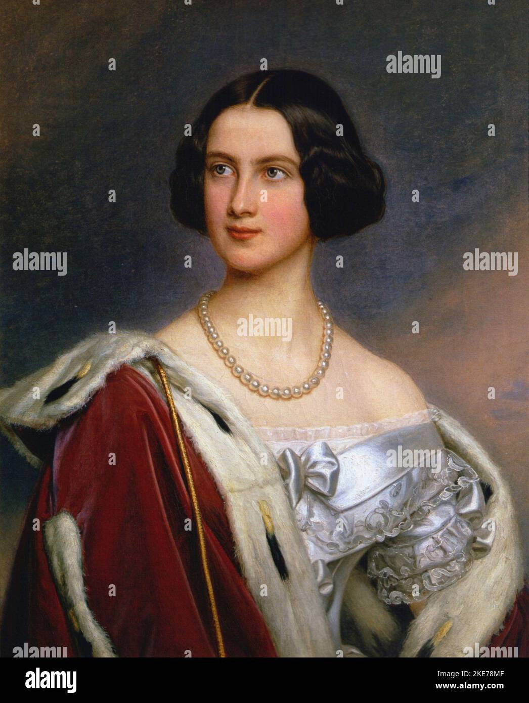 Maria di Prussia come Principessa della Corona di Baviera, 1843, Pittura di Joseph Karl Stieler Foto Stock