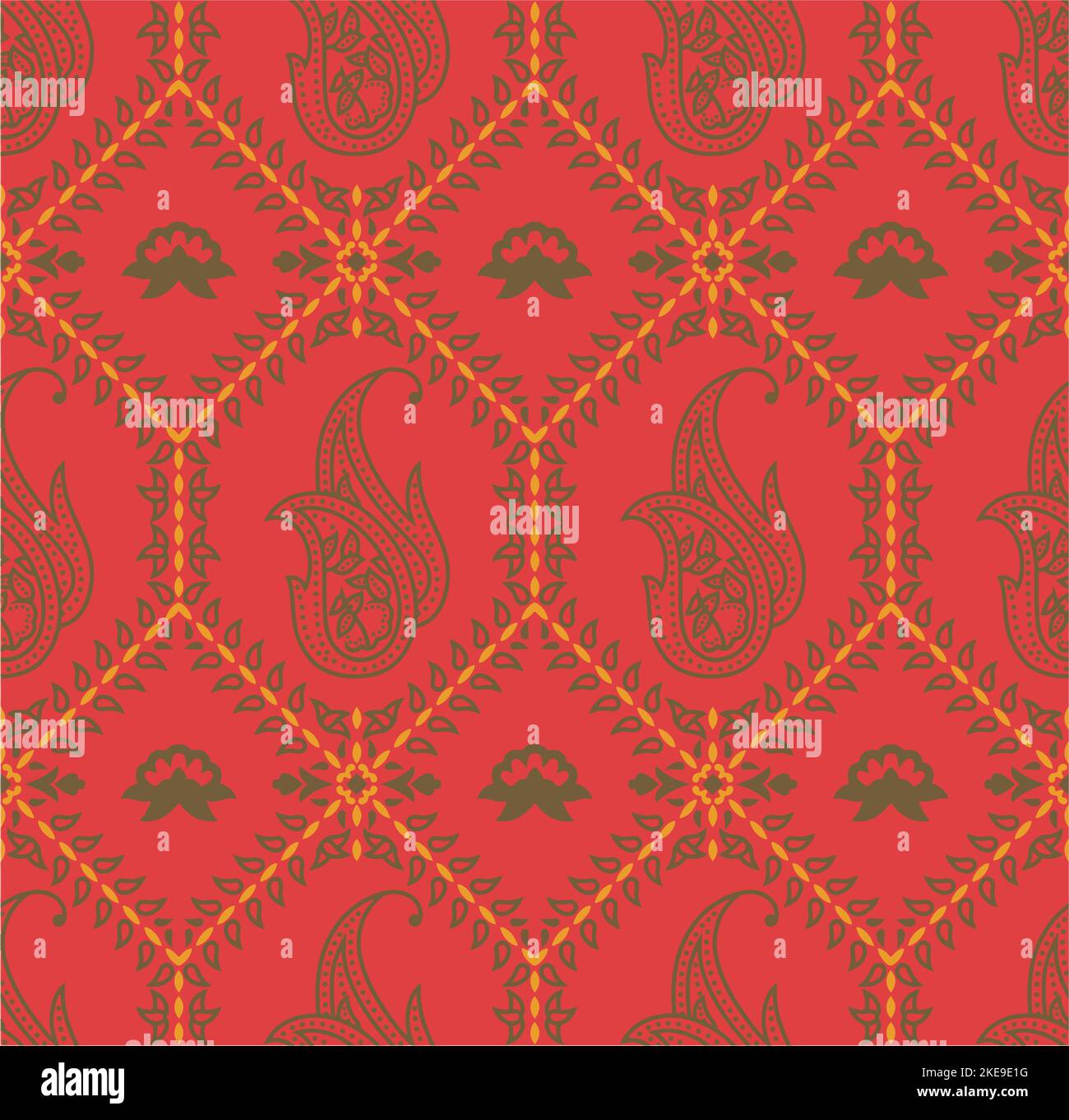 Motivo senza cuciture : stile Paisley. Disegno a disegno senza cuciture, stile Paisley. Illustrazione Vettoriale