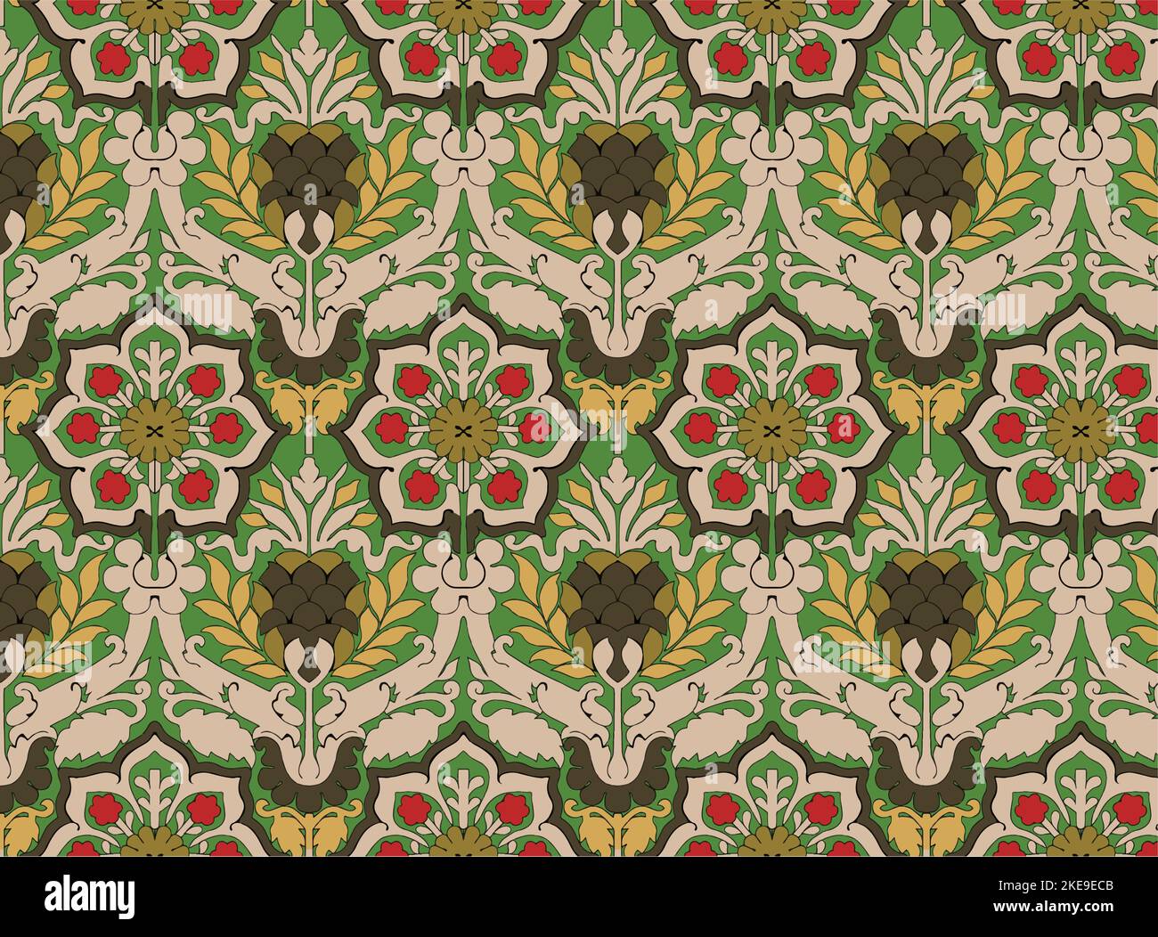 Etnico Madhubani, kalamkari, chintz, Kani, astratto, Design shirting, motivo Ajrakh, Ikat, stampa a blocchi, stampa batik, Tessile digitale di sfondo Illustrazione Vettoriale