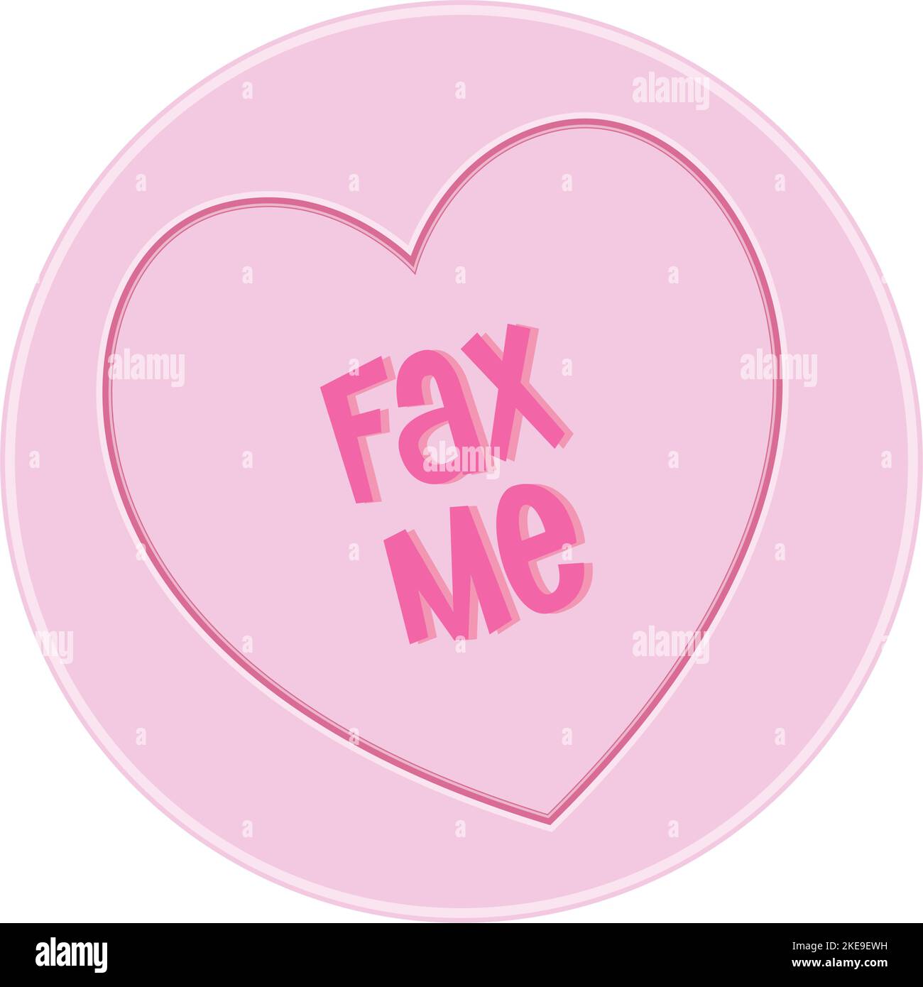 Love Heart Sweet Candy - Fax Me messaggio vettore Illustrazione Illustrazione Vettoriale