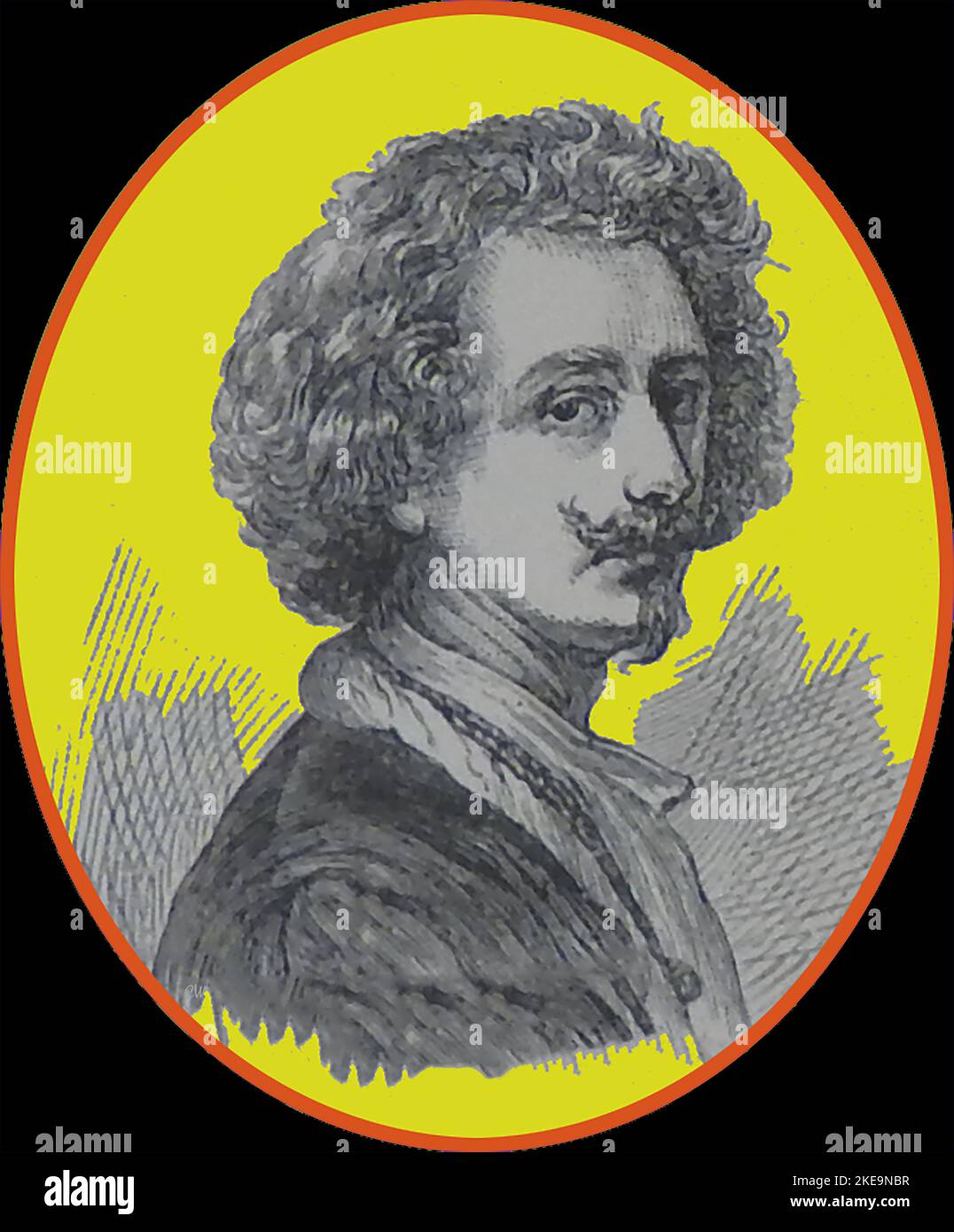 Ritratto inciso alla fine del 19th ° secolo di Sir Antony Vandycke, anche scritto Van Dyck', Vandyck ecc (1599 -1641. Artista barocco fiammingo e pittore di corte in Inghilterra. Nacque Antoon van Dyck ad Anversa, poi nei Paesi Bassi spagnoli. ---- Laat 19de eeuws gegraveerd portret van Sir Antony Vandycke, ook gespeld als Van Dyck', Vandyck etc (1599 -1641. Vlaamse barokkunstenaar en hofschilder in Engeland. Hij werd geboren als Antoon van Dyck a Antwerpen. Foto Stock