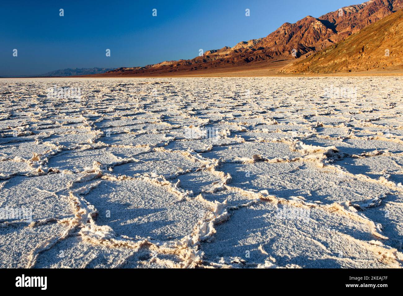 Badwater Salt pan, USA, California, Death Valley National Park Foto Stock