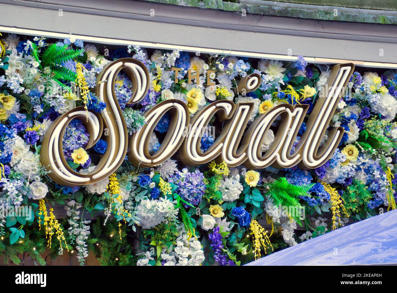 Il ristorante sociale e bar Royal Exchange Square Glasgow, Scozia, Regno Unito Foto Stock