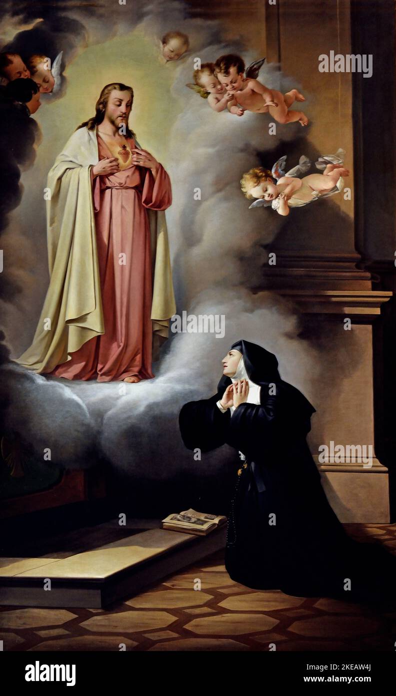 Margherita Di Gesù Ultimi Messaggi Il Sacro cuore di Gesù APPARE A SANTA MARGHERITA MARIA ALACOQUE 1876 di