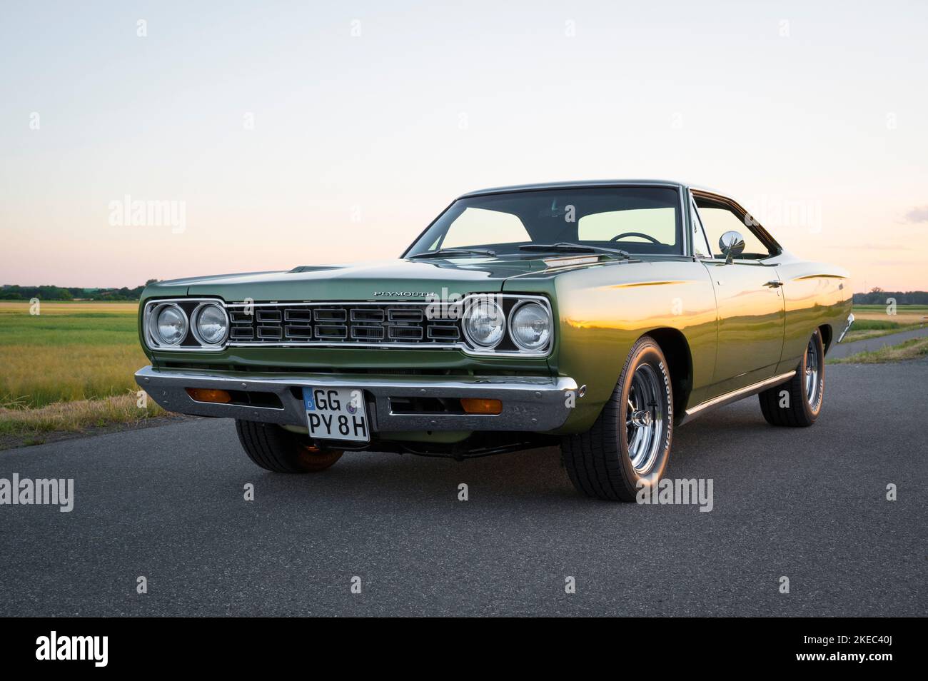 Plymouth Road Runner, anno 1968, muscle car, auto d'epoca, auto classica, Mopar, Auto classica Foto Stock