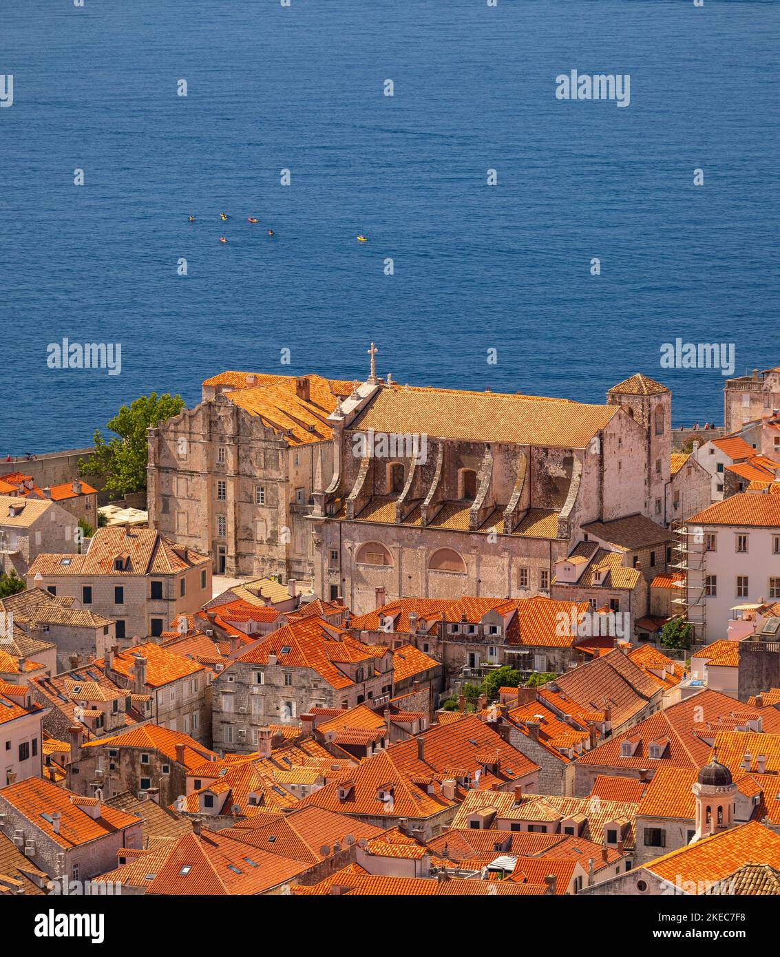 DUBROVNIK, CROAZIA, EUROPA - Chiesa di Sant'Ignazio, nella città fortificata di Dubrovnik sulla costa della Dalmazione. Foto Stock