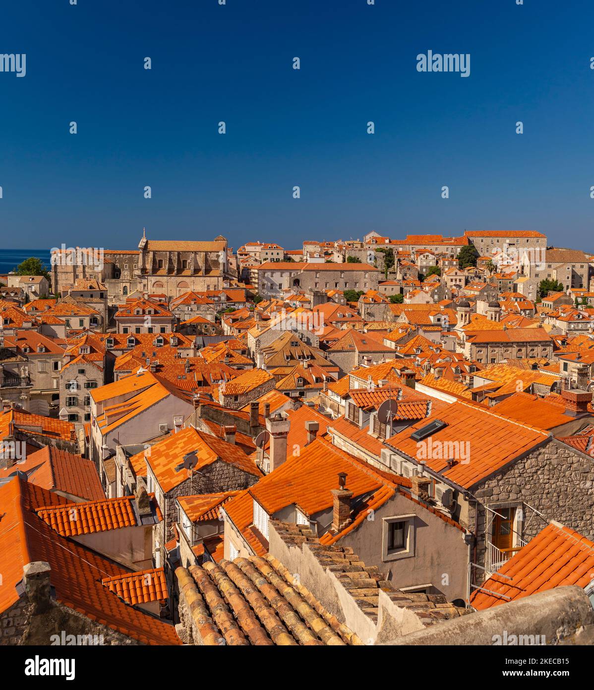 DUBROVNIK, CROAZIA, EUROPA - la città fortificata di Dubrovnik sulla costa della Dalmazione. Foto Stock