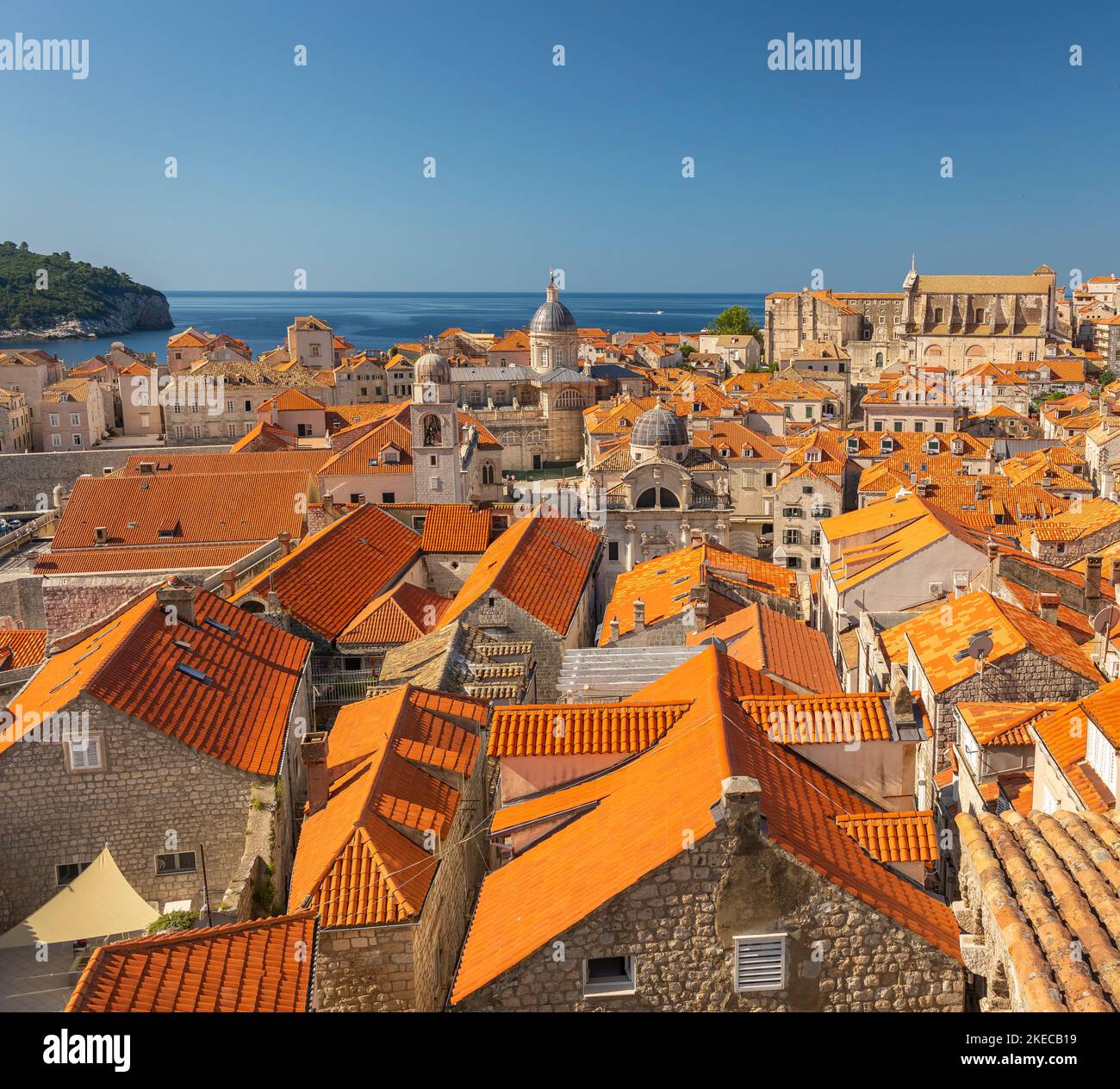 DUBROVNIK, CROAZIA, EUROPA - la città fortificata di Dubrovnik sulla costa della Dalmazione. Foto Stock