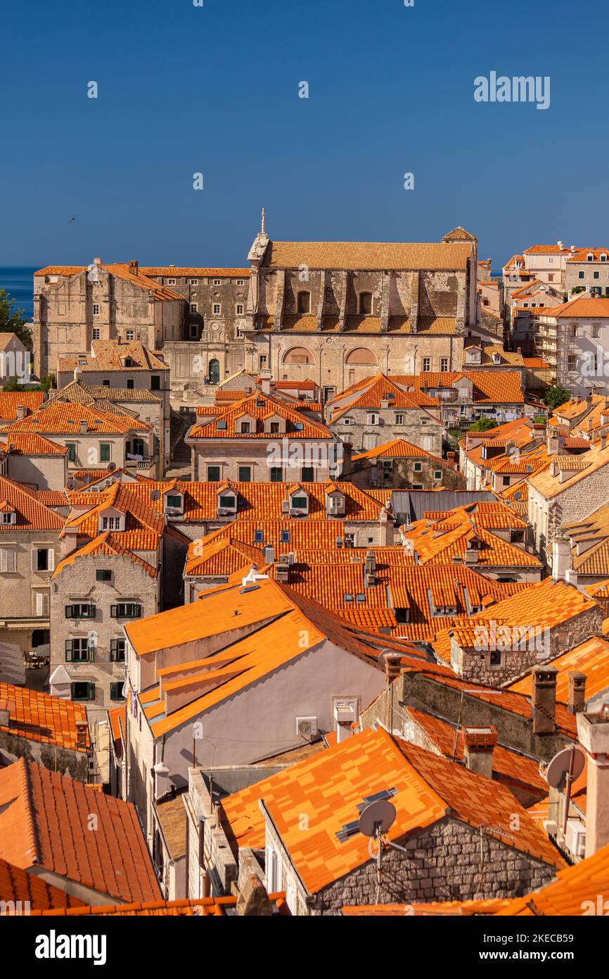 DUBROVNIK, CROAZIA, EUROPA - la città fortificata di Dubrovnik sulla costa della Dalmazione. Foto Stock
