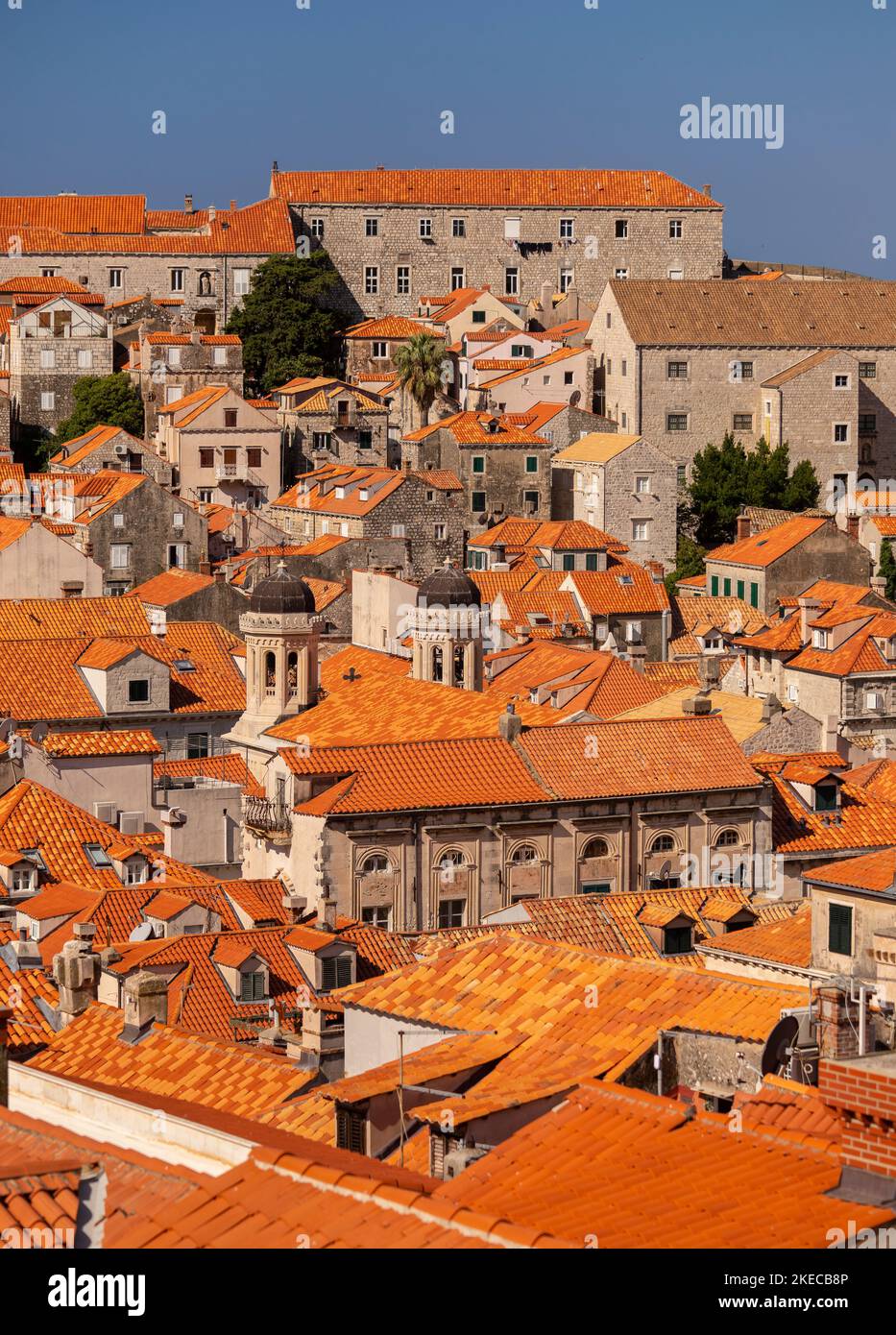 DUBROVNIK, CROAZIA, EUROPA - la città fortificata di Dubrovnik sulla costa della Dalmazione. Foto Stock