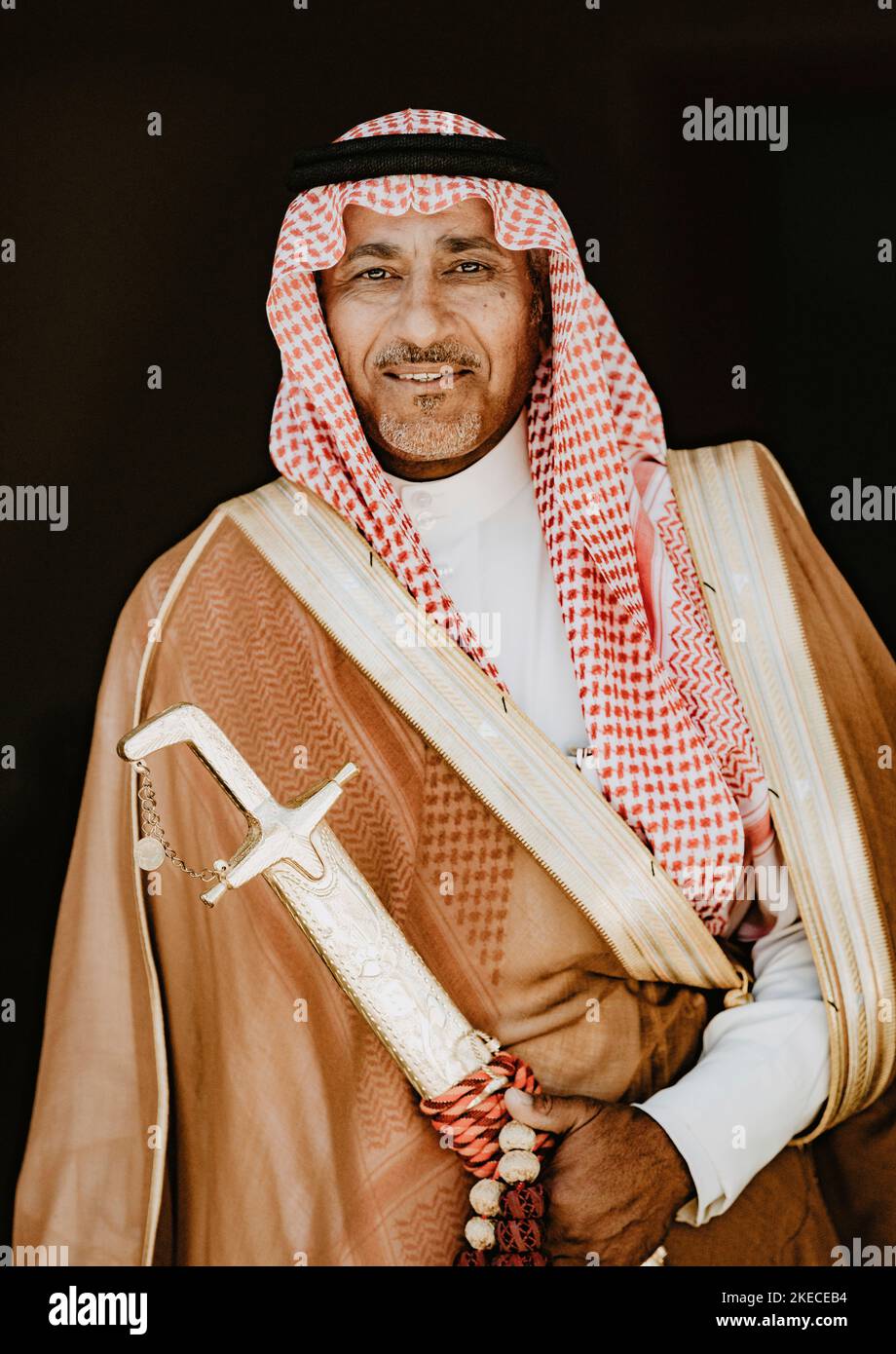 Arabia Saudita, provincia di Najran, Najran, arabo, abbigliamento, tipico Foto Stock
