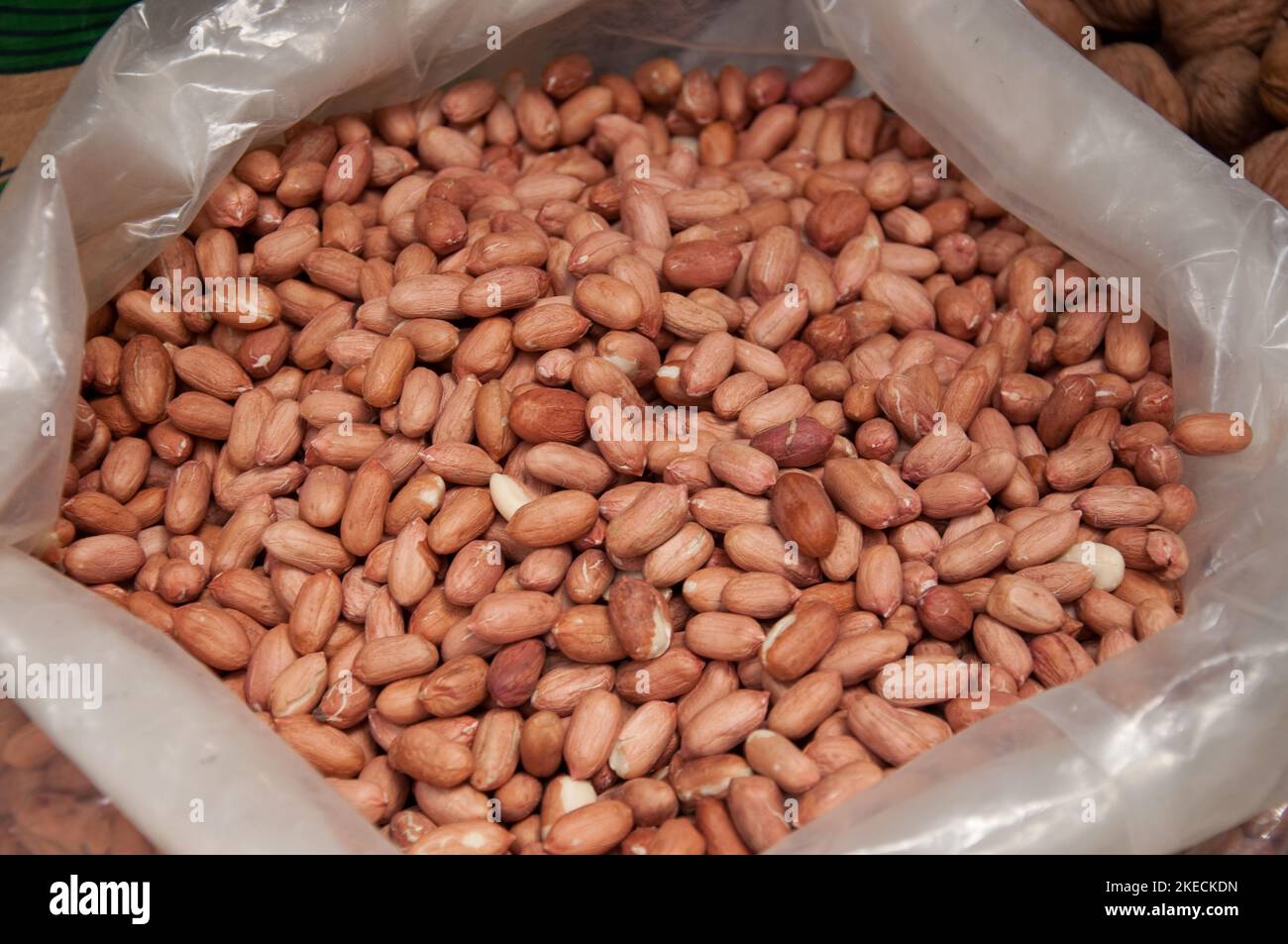 Arachidi, cibo Stall, Souk di Tripoli, Tripoli, Libano Foto Stock