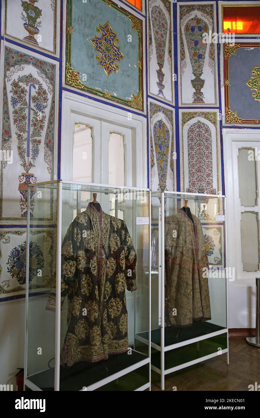 Guest Hall, Sitorai Mokhi Khosa (Palazzo delle Stelle tipo Luna) - l'ultimo Palazzo Estivo di Emir, Bukhara, Provincia di Bukhara, Uzbekistan, Asia Centrale Foto Stock