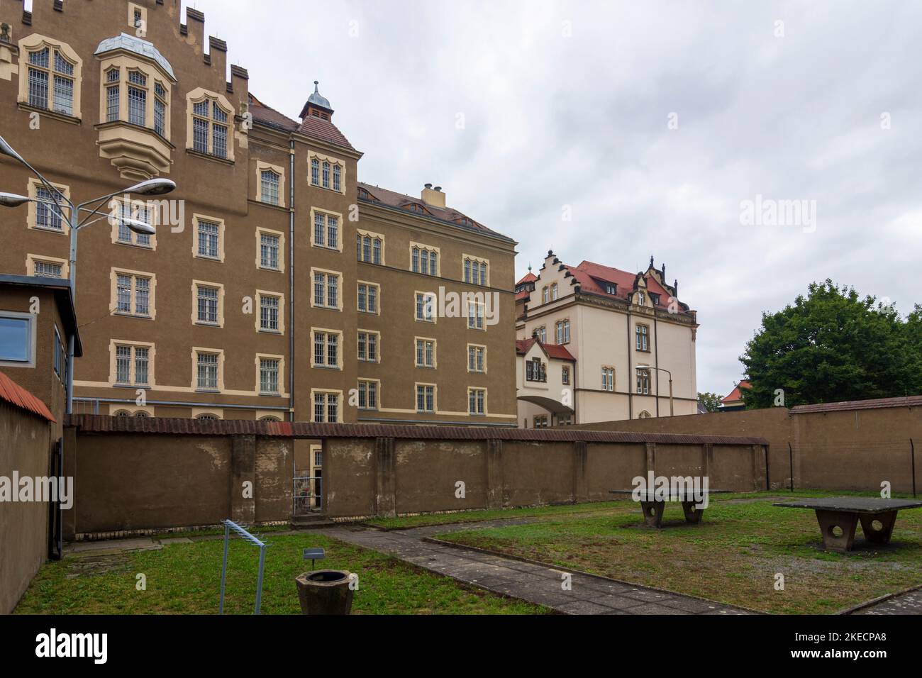 Bautzen, prigione Bautzen Memorial, luogo di memoria per le vittime delle due carceri Bautzen i e dell'ex prigione speciale Bautzen II (prigione di Stasi) a Oberlausitz, alta Lusazia, Sachsen, Sassonia, Germania Foto Stock