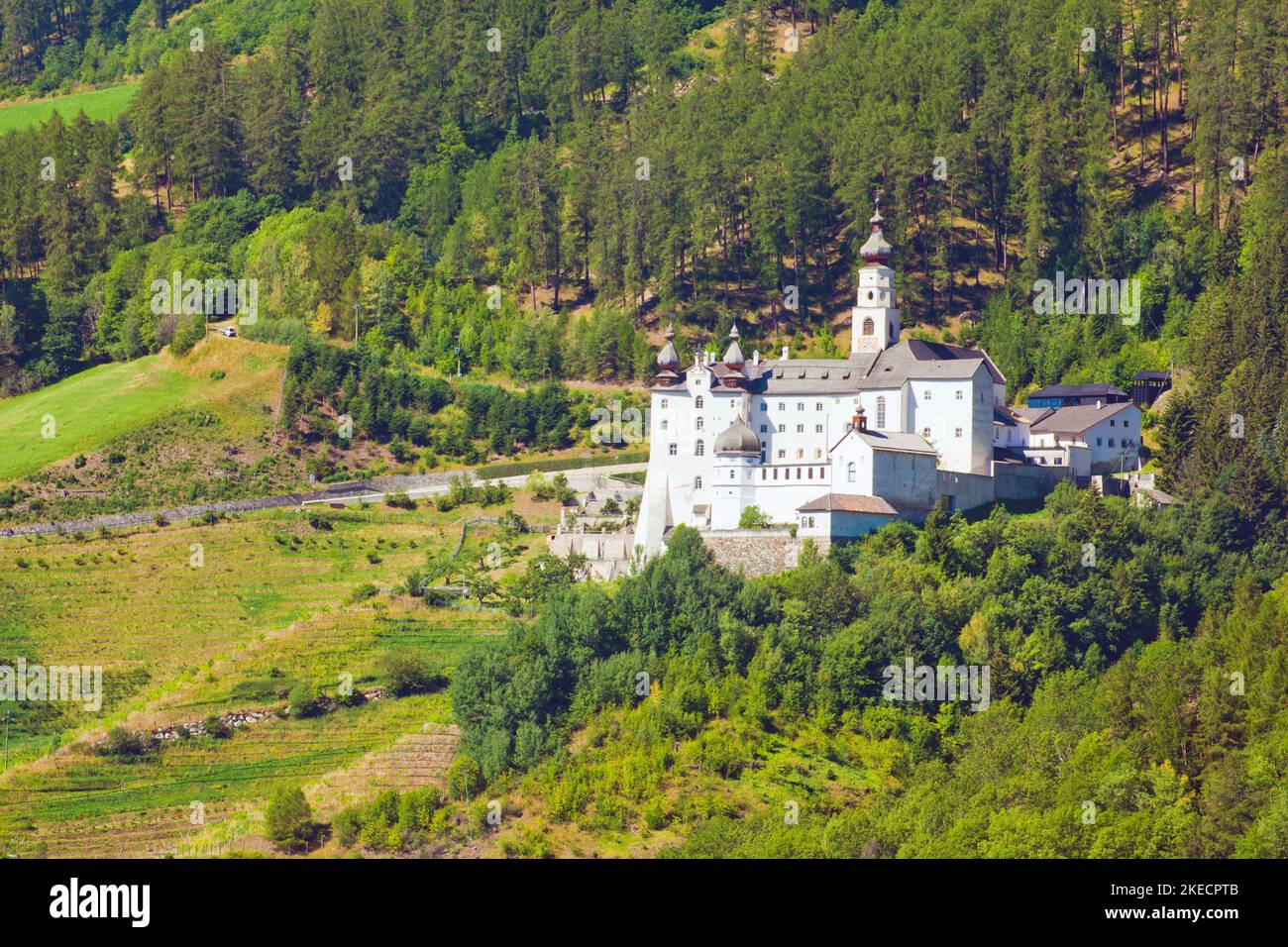 Abbazia di Marienberg in alta Val Venosta, Alto Adige Foto Stock
