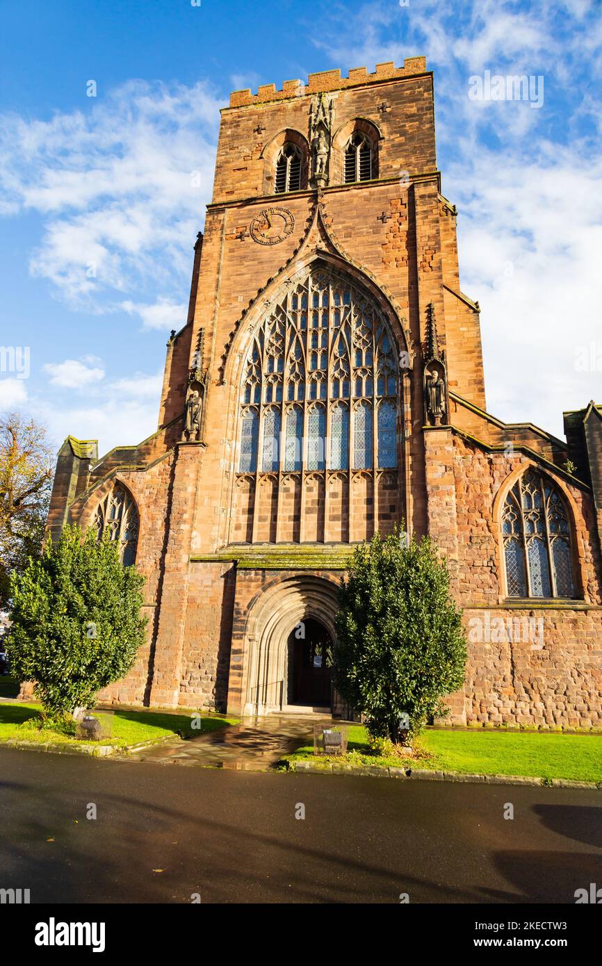 La chiesa abbaziale di San Pietro e San Paolo, Shrewsbury, Shropshire, Inghilterra. Foto Stock