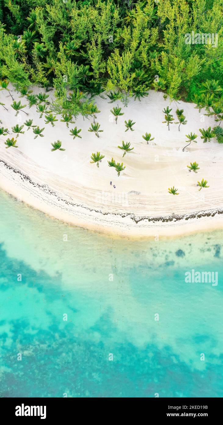 Vista aerea della spiaggia di Juanillo a Punta Cana, Repubblica Dominicana Foto Stock