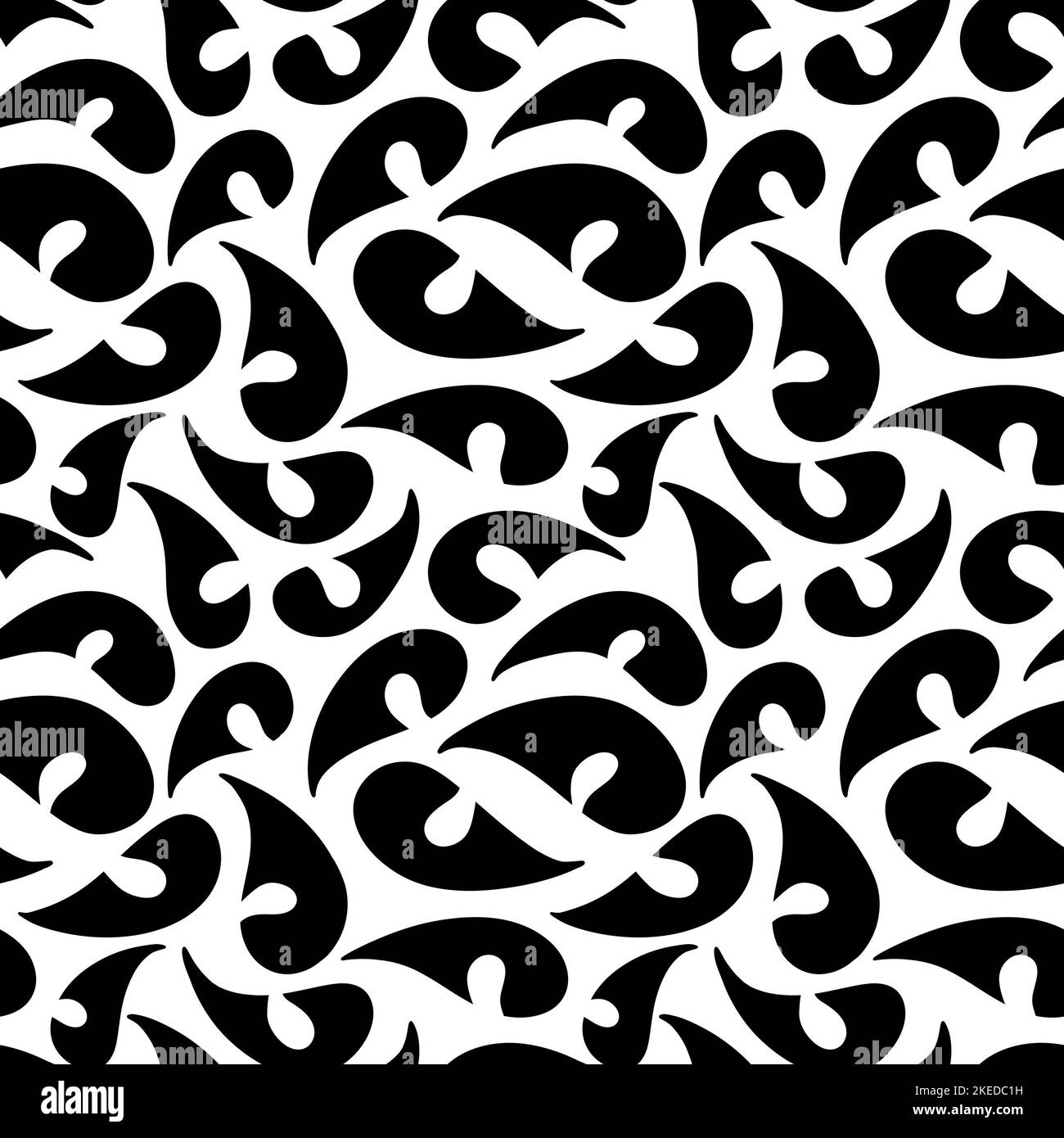 Motivo astratto a goccia d'acqua senza cuciture per l'imballaggio di carta e tessuti e biancheria e per la stampa di abiti per bambini. Illustrazione di alta qualità Foto Stock