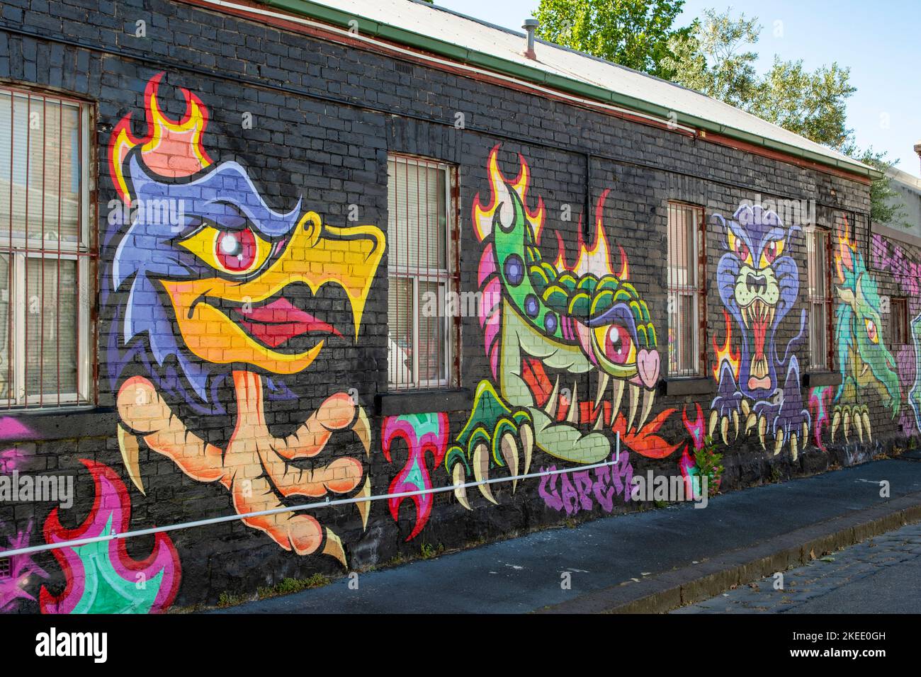 Street Art, Fitzroy, Melbourne, Victoria, Australia Foto Stock