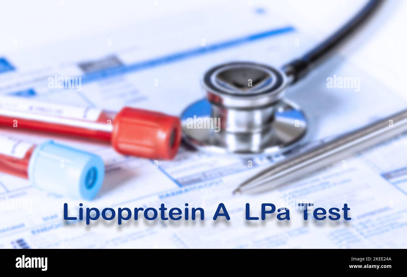 Lipoproteina Un test, immagine concettuale Foto Stock