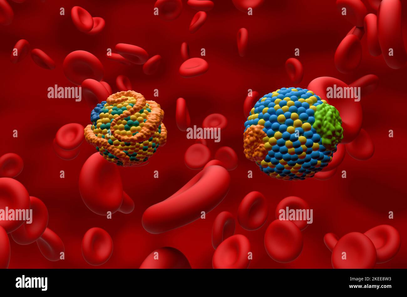 3d illustrazione, apolipoproteina, arterie, arterie, arterie, Aterosclerosi, bloccata, sangue, cellule ematiche, diluente del sangue, Cardiologia, cardiologia, colestere Foto Stock