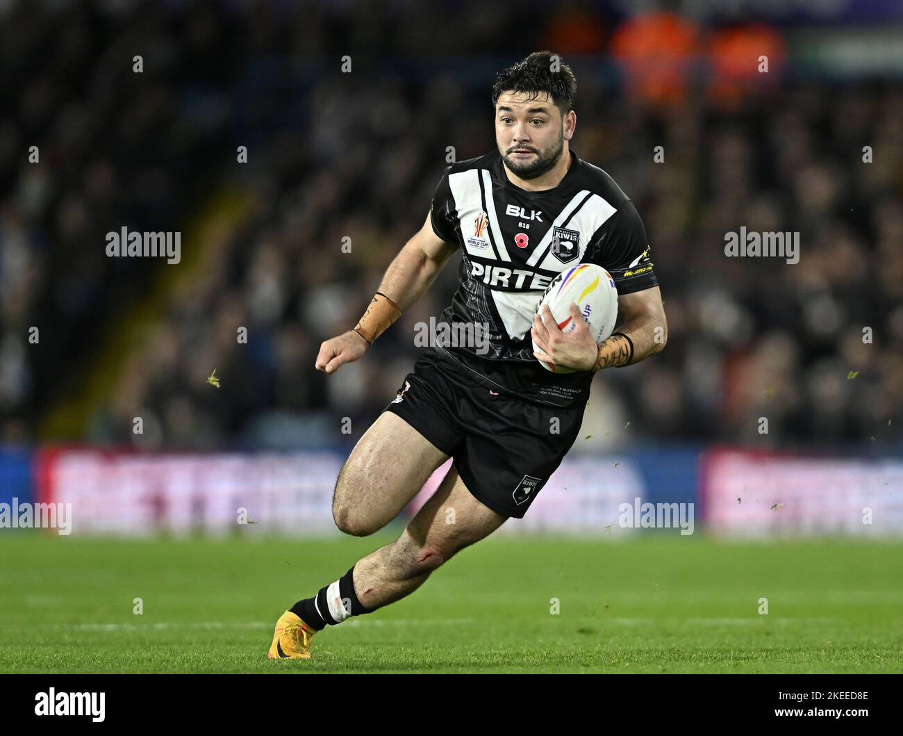 Leeds, Regno Unito. 11th Nov 2022. Campionato mondiale di rugby 2021. Australia V Nuova Zelanda. Elland Road. Leeds. Brandon Smith (Nuova Zelanda) durante la partita semifinale della Coppa del mondo di rugby Australia V Nuova Zelanda. Credit: Sport in Pictures/Alamy Live News Foto Stock