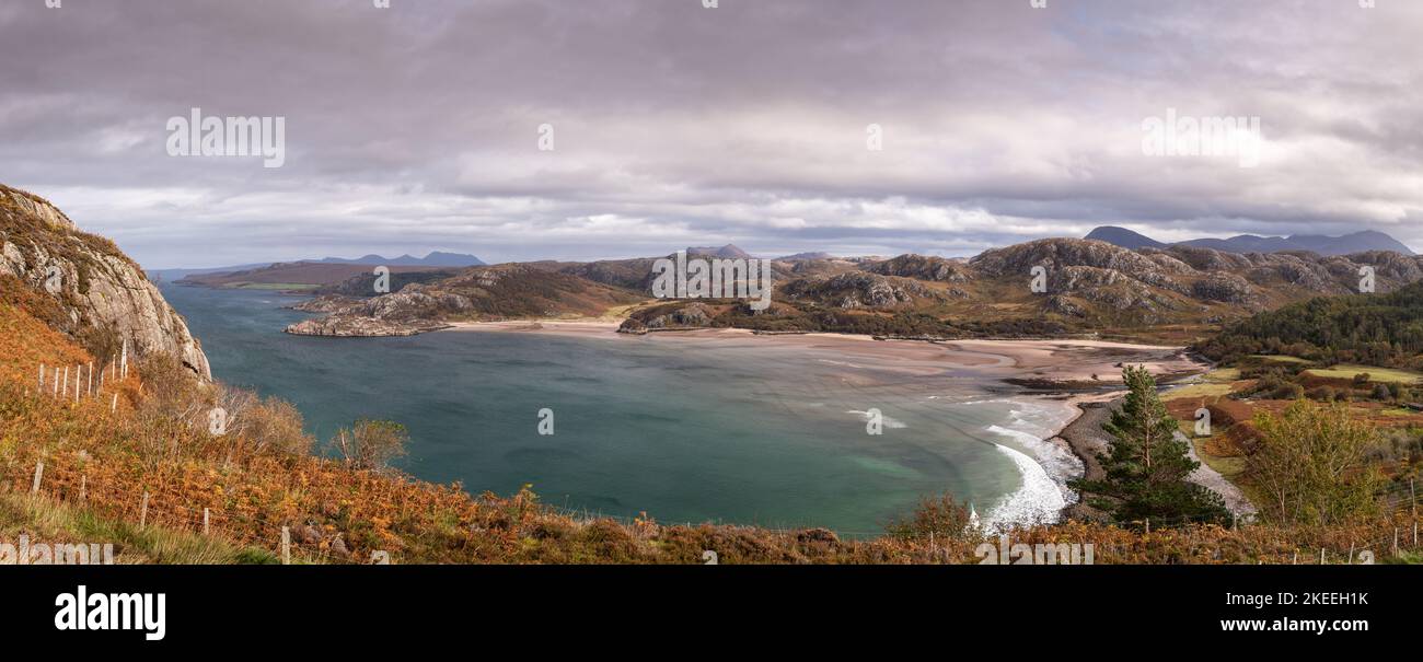 Guinard Bay sulla costa atlantica della Scozia nord-occidentale Foto Stock