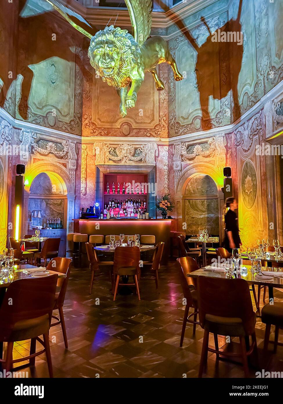 Lisbona, Portogallo, interni, Brasserie tradizionale portoghese, 'Palacio Chiado' Foto Stock