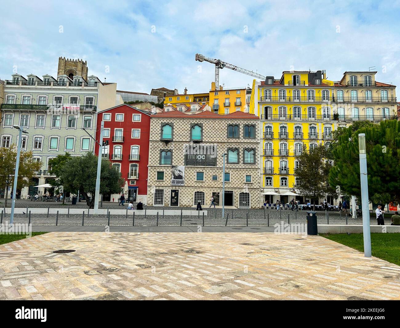 Lisbona, Portogallo, cantieri edili, progetti di riabilitazione, edifici, Architettura nel centro città, facciate Foto Stock