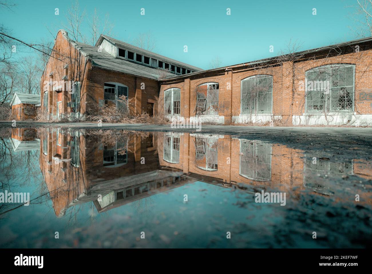 Si tratta di un edificio abbandonato a Kings Park Lojg Island/NY. Foto Stock