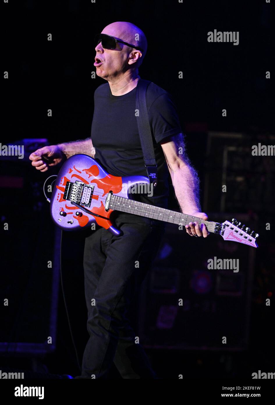 Fort Lauderdale, Florida, Stati Uniti. 11th Nov 2022. Joe Satriani si esibisce durante il tour The Elephants of Mars al Parker il 11 novembre 2022 a Fort Lauderdale, Florida. Credit: Mpi04/Media Punch/Alamy Live News Foto Stock