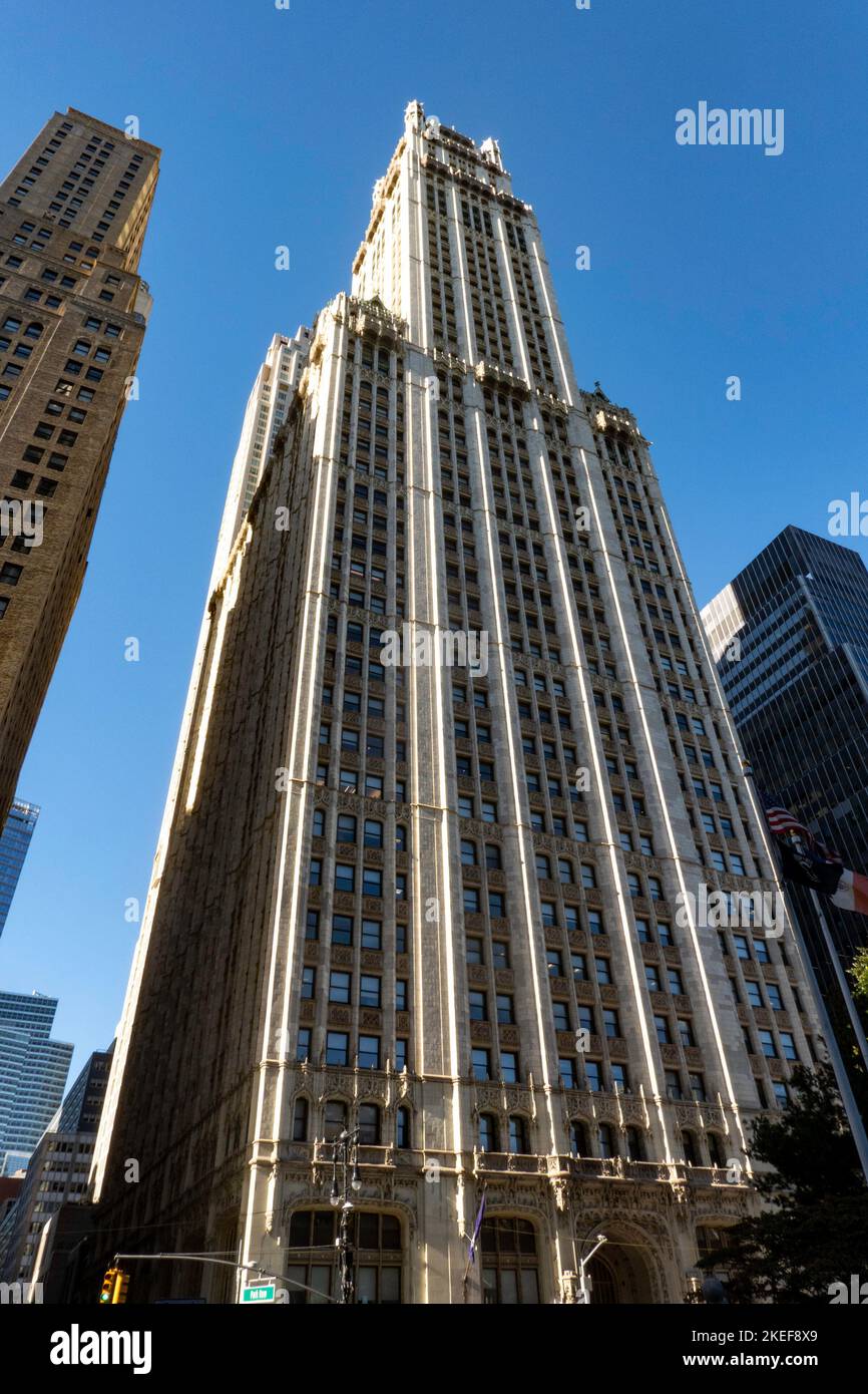 Il Woolworth Building è un'icona storica a Lower Manhattan, NYC, USA 2022 Foto Stock