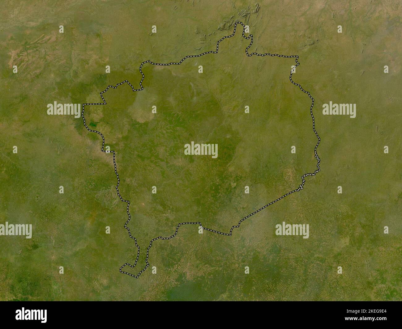 Haute-Kotto, prefettura della Repubblica Centrafricana. Mappa satellitare a bassa risoluzione Foto Stock