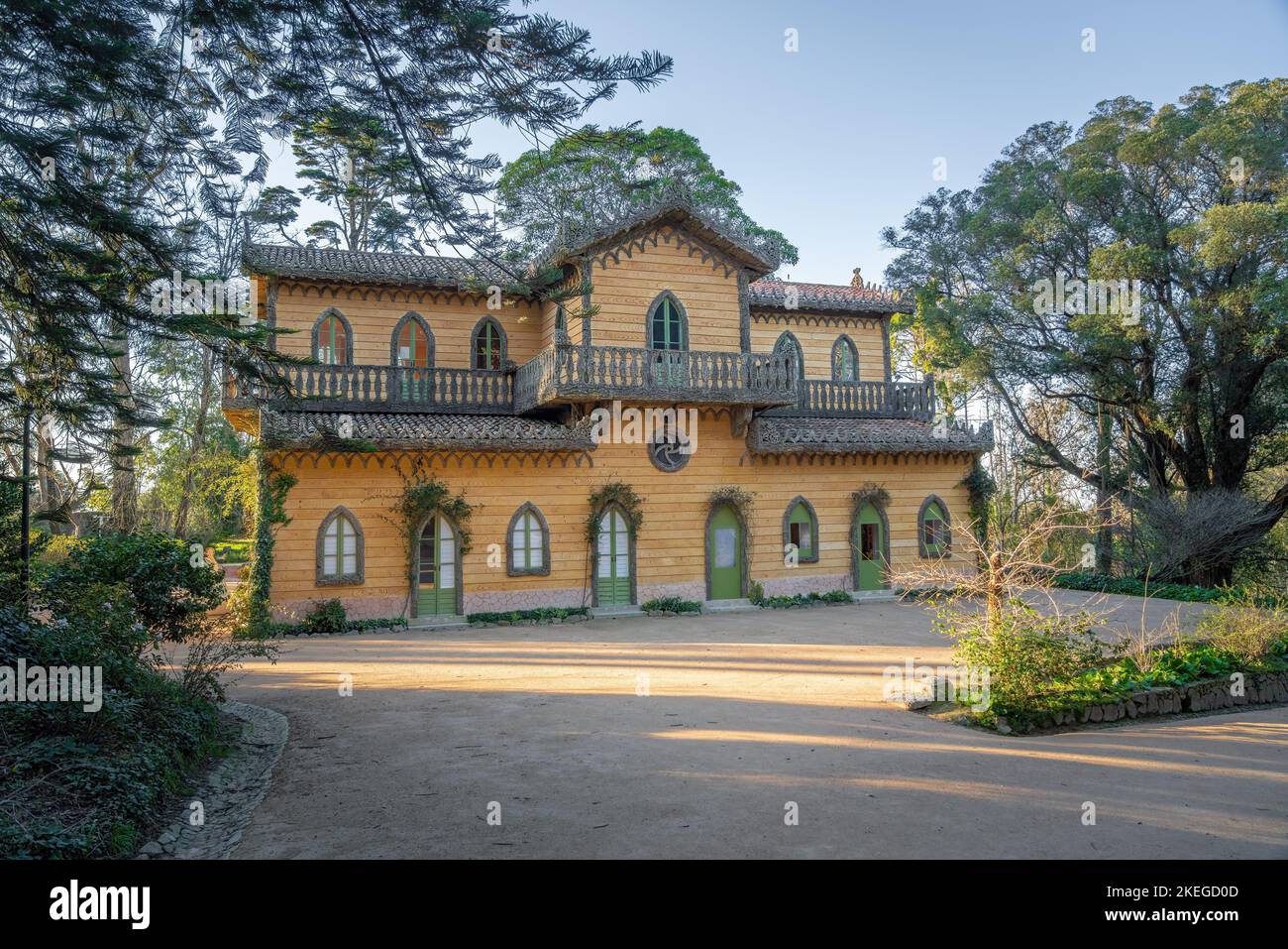 Chalet della contessa di Edla a pena Palace Park - Sintra, Portogallo Foto Stock