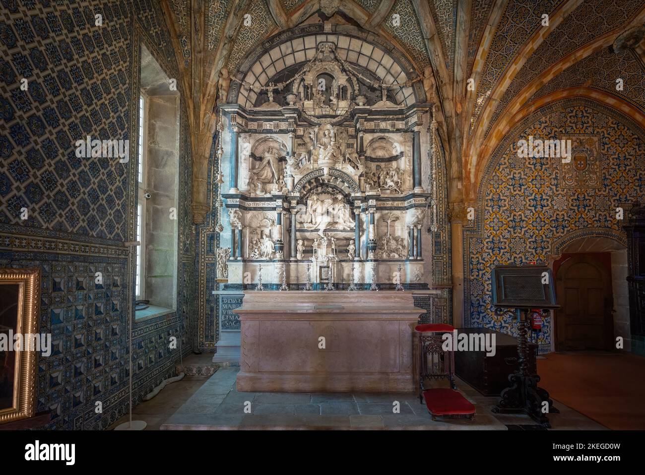 Cappella interna al Palácio da pena - Sintra, Portogallo Foto Stock