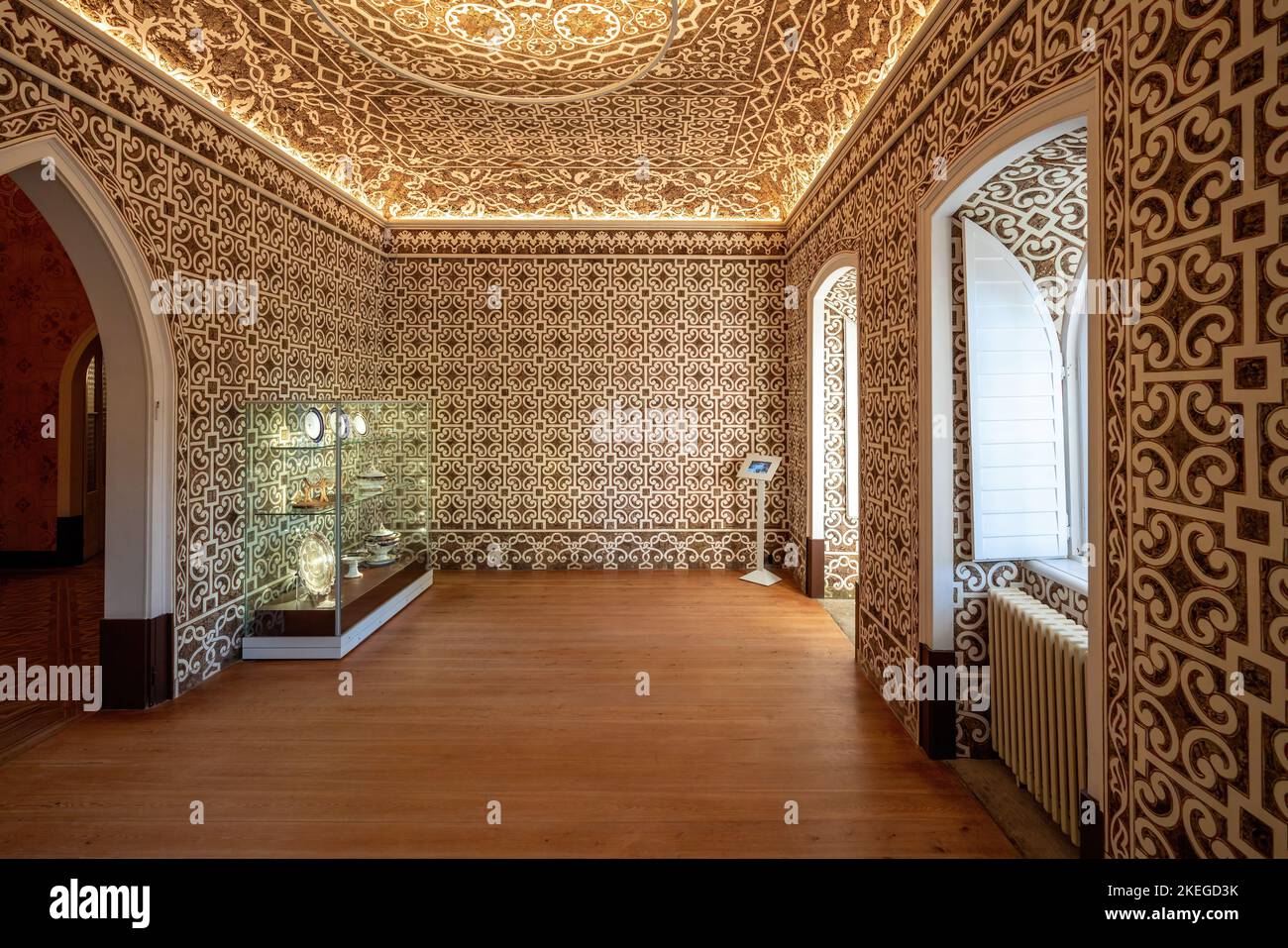 Sala da pranzo della contessa di Edla a pena Palace Park - Sintra, Portogallo Foto Stock