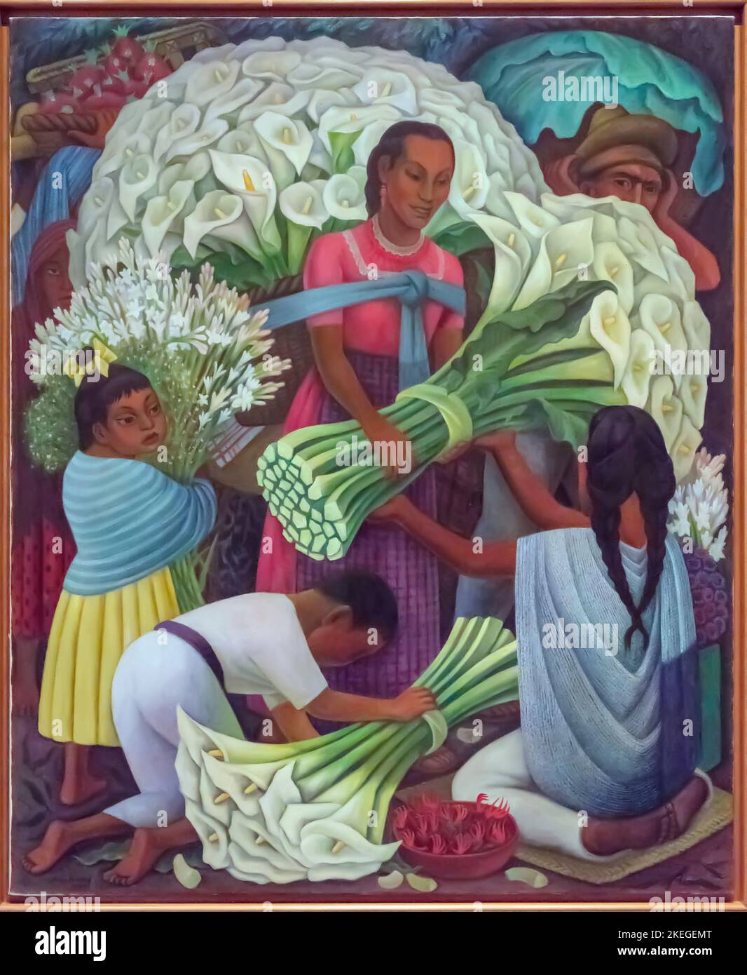 Diego Rivera pittura Vendedora de flores (fornitore di fiori) 1949 Foto Stock