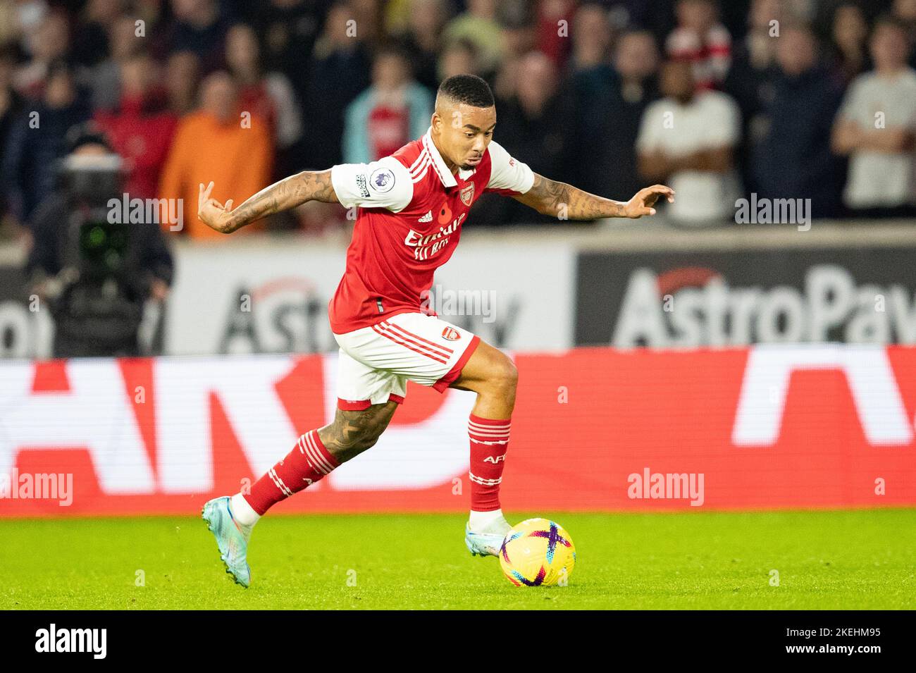 Molineux, Wolverhampton sabato 12th novembre 2022. Gabriel Jesus of Arsenal durante la partita della Premier League tra Wolverhampton Wanderers e Arsenal a Molineux, Wolverhampton, sabato 12th novembre 2022. (Credit: Gustavo Pantano | MI News) Credit: MI News & Sport /Alamy Live News Foto Stock