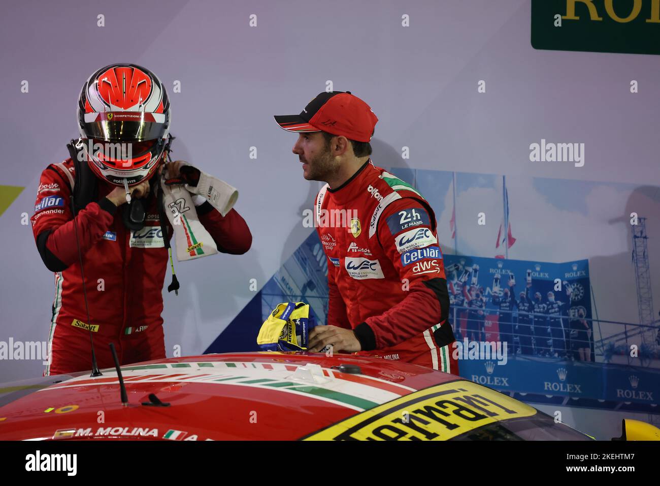 Bahrein, Bahrein. 12th Nov 2022. BAHRAIN, SAKHIR, circuito Internazionale del Bahrain, 12. Novembre 2022: Classe GTE-Pro, n. 52, 1. Molina/fuoco (e/i), Ferrari 488 GTE, FIA World Endurance Championship: 8 ore DI BAHRAIN, 2022, WEC, WORLD ENDURANCE Championship, Sakhir il 12 novembre 2022, copyright di Georges DECOSTER, ATP images (DECOSTER Georges/ATP/SPP) Credit: SPP Sport Press Photo. /Alamy Live News Foto Stock