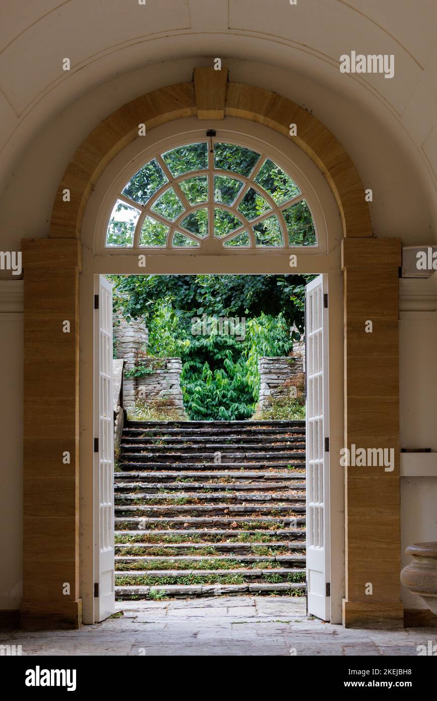 Una vista dall'Orangery Hestercombe House & Gardens, Taunton, Somerset, Regno Unito Foto Stock