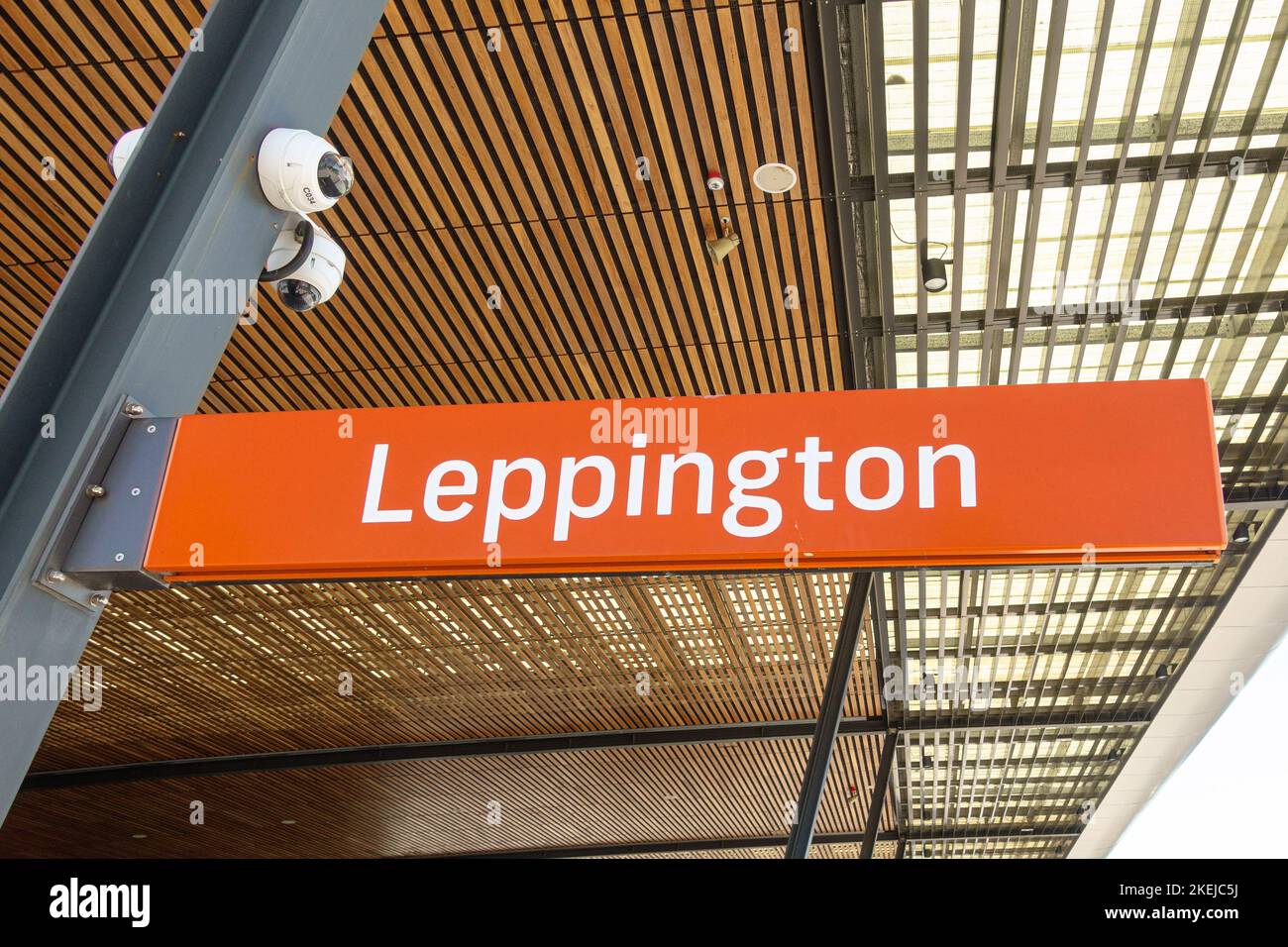 La stazione ferroviaria di Leppington sulla rete ferroviaria suburbana dei treni di Sydney Foto Stock
