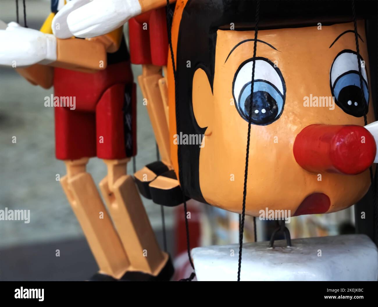 Pupazzo in legno di pinocchio marionette Foto Stock