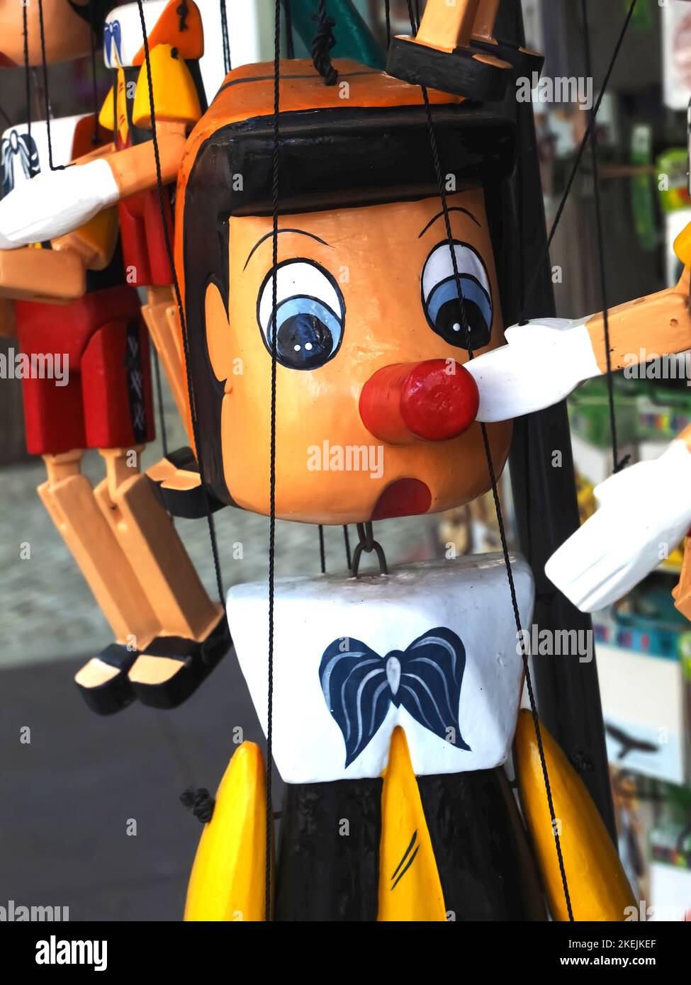Pupazzo in legno di pinocchio marionette Foto Stock